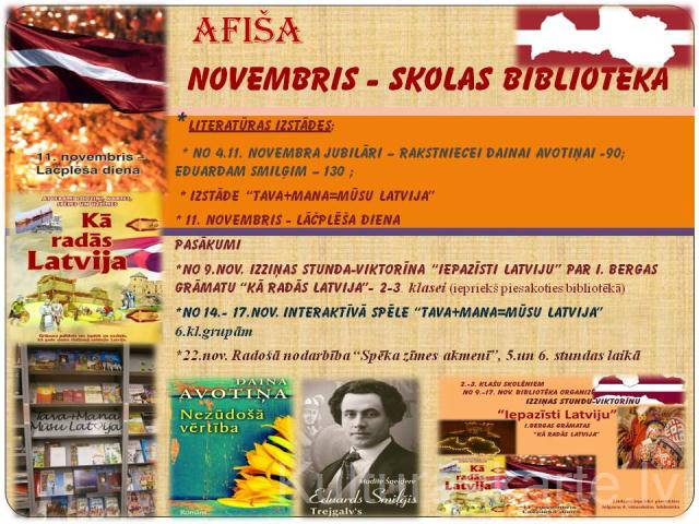 Novembris-Jelgavas 4. vidusskolas bibliotēkā